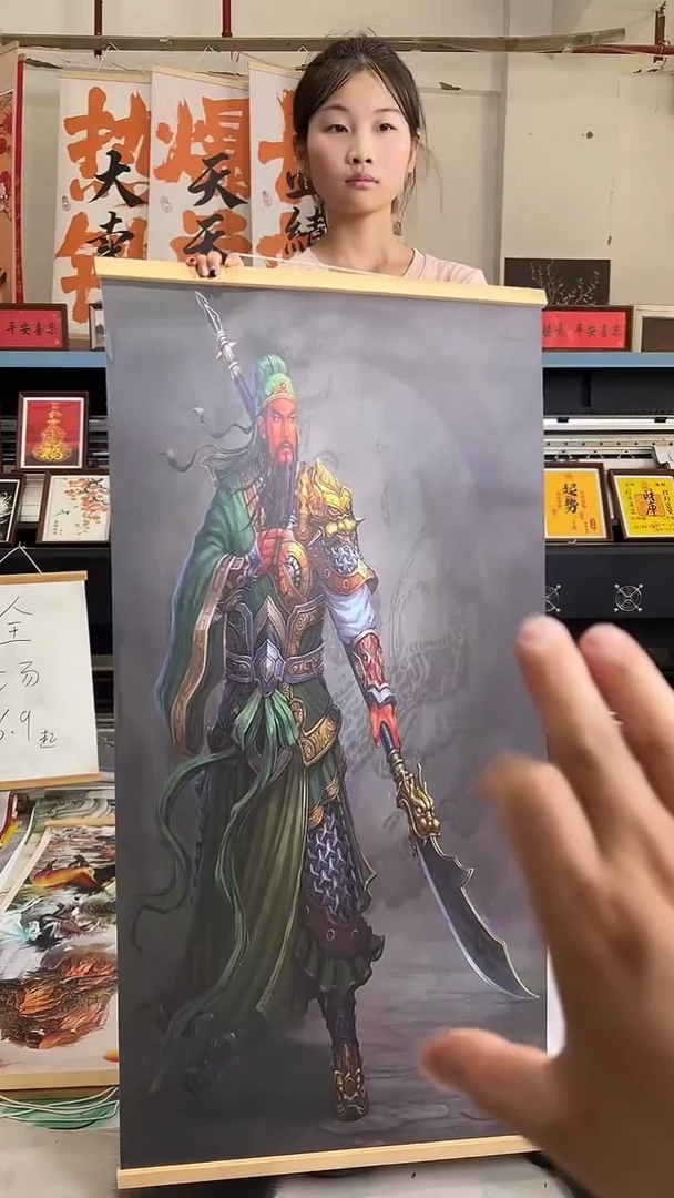 竖款挂画厂家源头清仓 少量有微瑕以直播间为准，尺寸60-120
