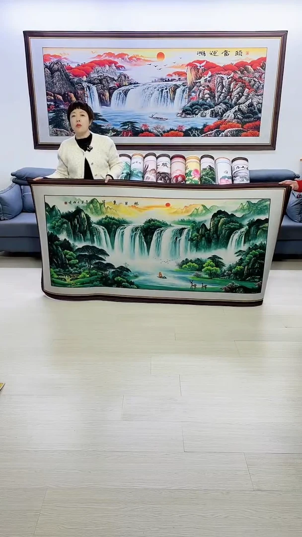 横款旭日东升100*200