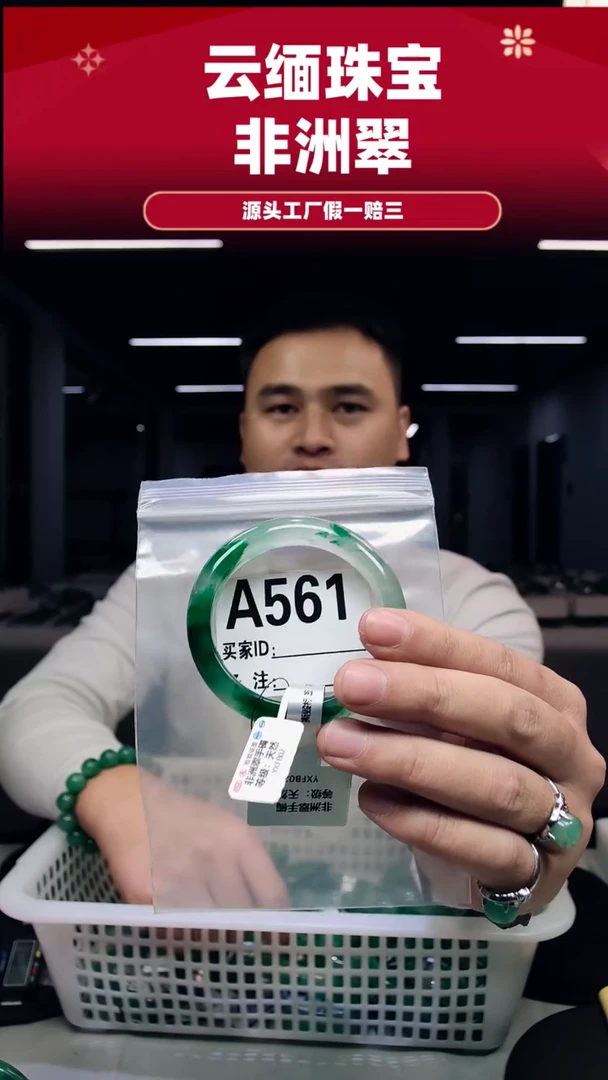 未镶嵌手镯石英质玉（非洲翠）52圈口A561