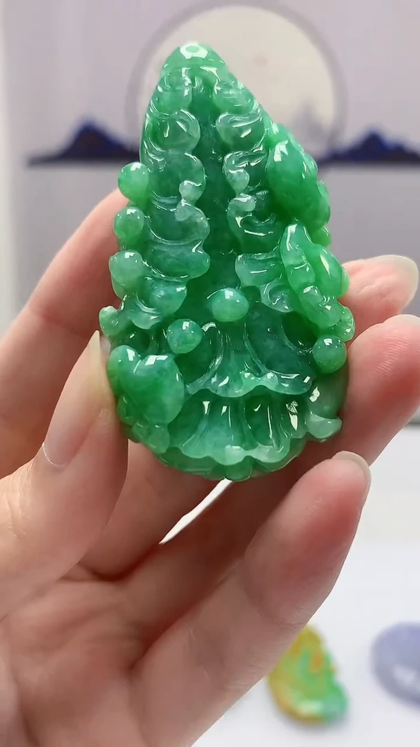 【闪购商品】定制翡翠未镶嵌4902zm-毛货挂件白菜123
