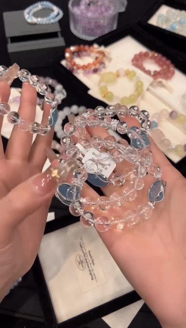 【闪购商品】水晶手链合金白水晶手链x1345