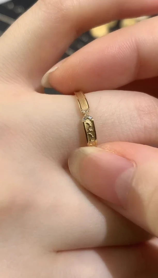 18K金镶嵌戒指钻石D74|1180