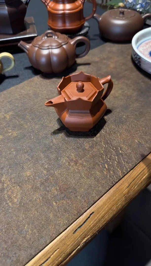 茶壶紫砂小**学朱泥小僧帽 135cc