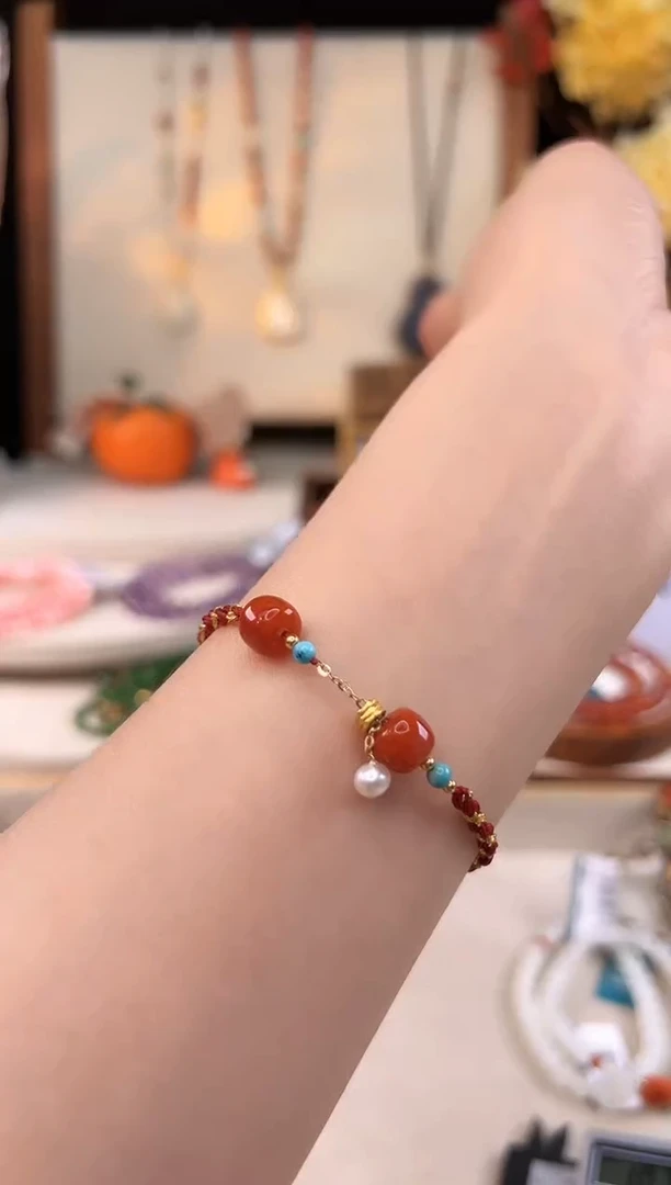 【闪购商品】南红玛瑙手饰18K金镶嵌@@B921C015890