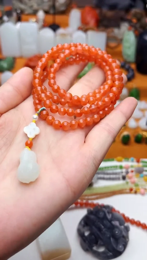 【闪购商品】南红玛瑙手串未镶嵌多圈手串01
