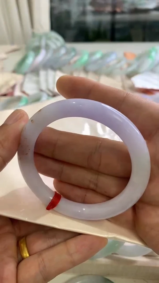 未镶嵌手镯翡翠紫色圆条55