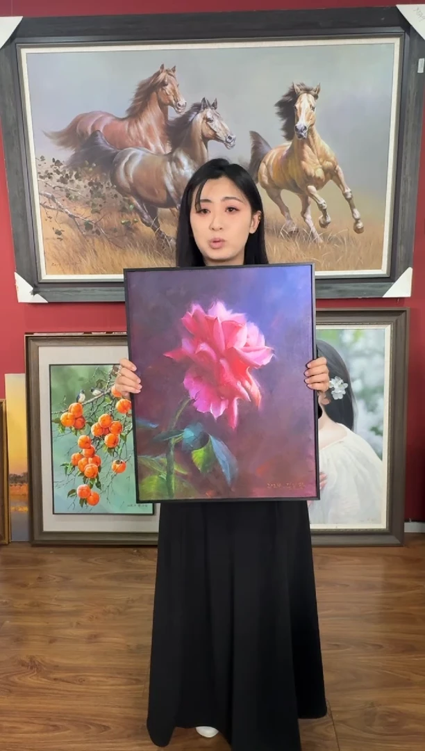 油画【号】约53*35cm丨朝鲜原创纯手绘孤品油画丨顺丰包邮