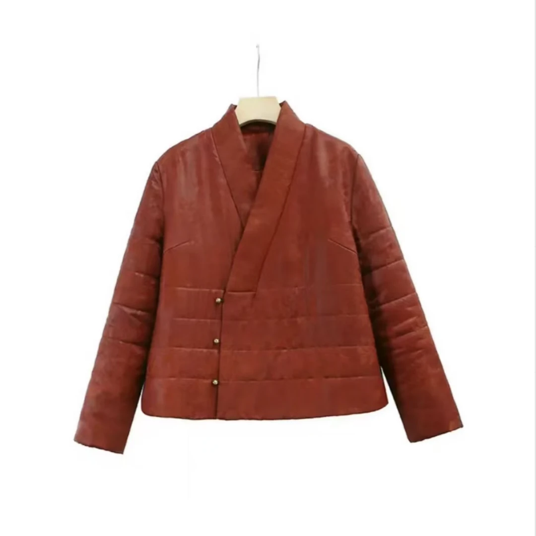 老料100%桑蚕丝香云纱棉服  填充100%桑蚕丝百搭短款冬季棉上衣