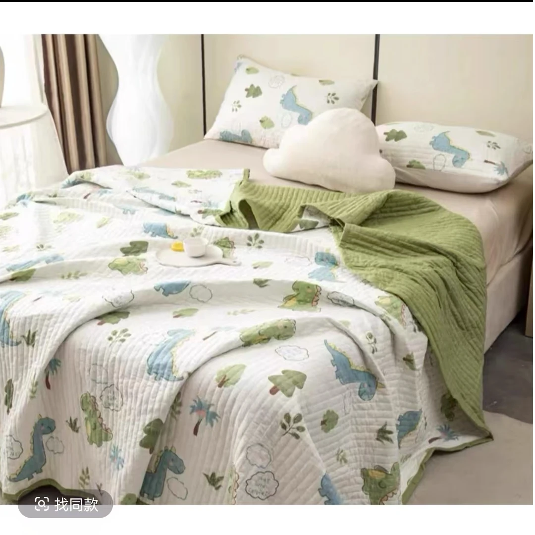 【恐龙纪元】200*230cm 母婴级A类四季水洗棉绗缝床盖