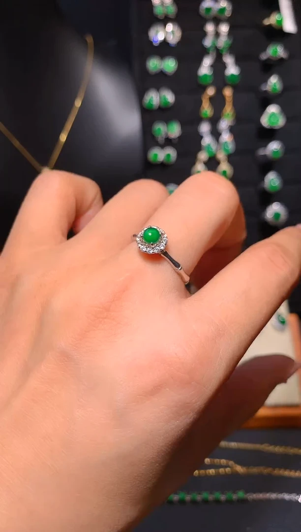 【闪购商品】翡翠戒指银S925镶嵌多样性