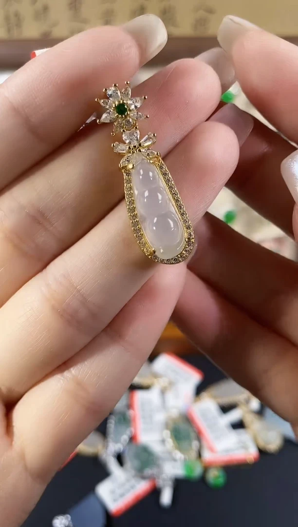 银S925镶嵌戒指翡翠天然A货翡翠39