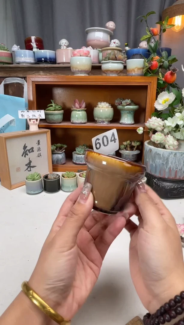 瓷片604知木小芳花盆
