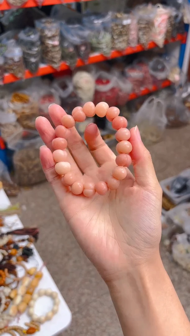 吊坠菩提根/象牙果粉色屁桃单圈