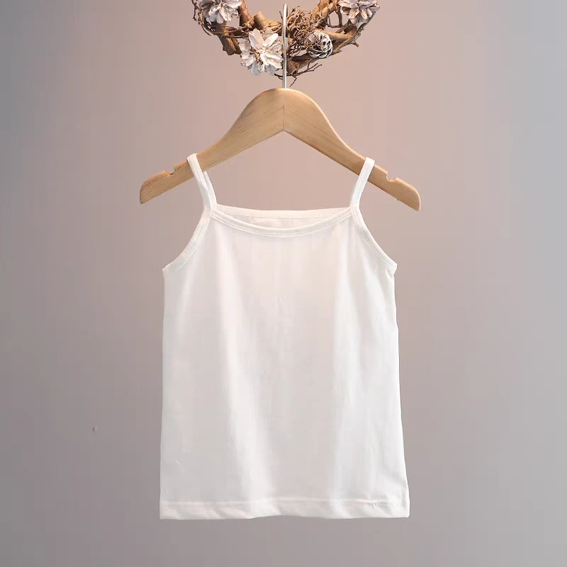 亲子夏季宝宝米色吊带衫时尚百搭薄款纯色