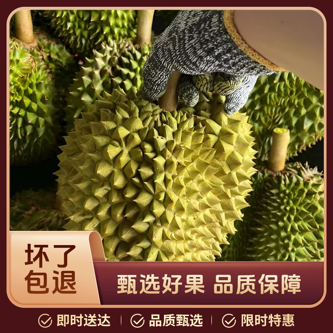 【小象榴莲】【泰国南部金枕榴莲】【春蓬府】空运树熟AA级新鲜整果自有果园KG核小香甜软糯金枕泰国南部