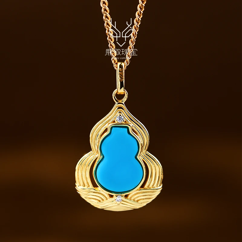 鹿叙珠宝 葫芦美松颈饰S925银镶嵌福禄 XZ0032BZ