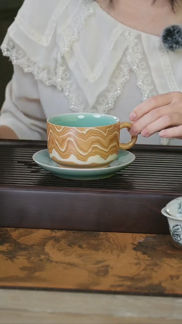 望瓯陶溪川 绞胎咖啡杯 专属链接