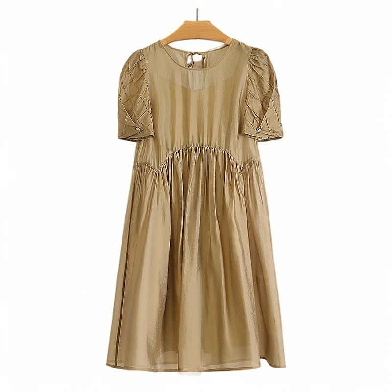 F417-伍莎服饰云仓百搭时尚新款连衣裙夏季#QQS46L062