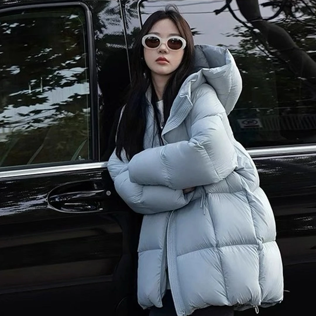 【90白鹅绒】轻奢泡芙中长款贝贝鹅绒服时尚连帽羽绒服 贝贝0603