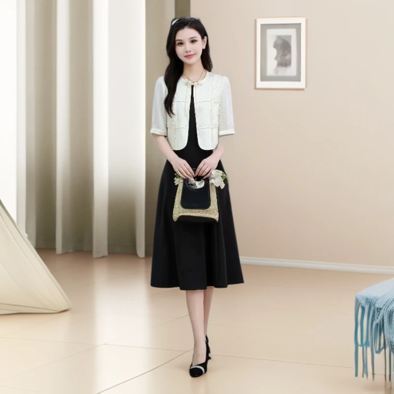 C32#白【木兮兮专属】2025年夏季新款气质显瘦国风休闲百搭套装女