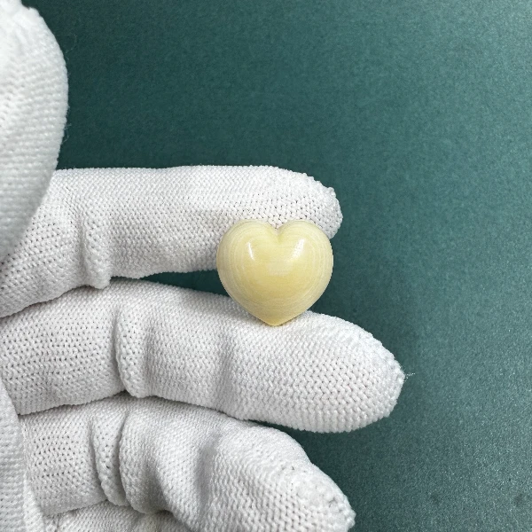 N1059天然猛犸牙爱心配饰 支持鉴定 假一罚四