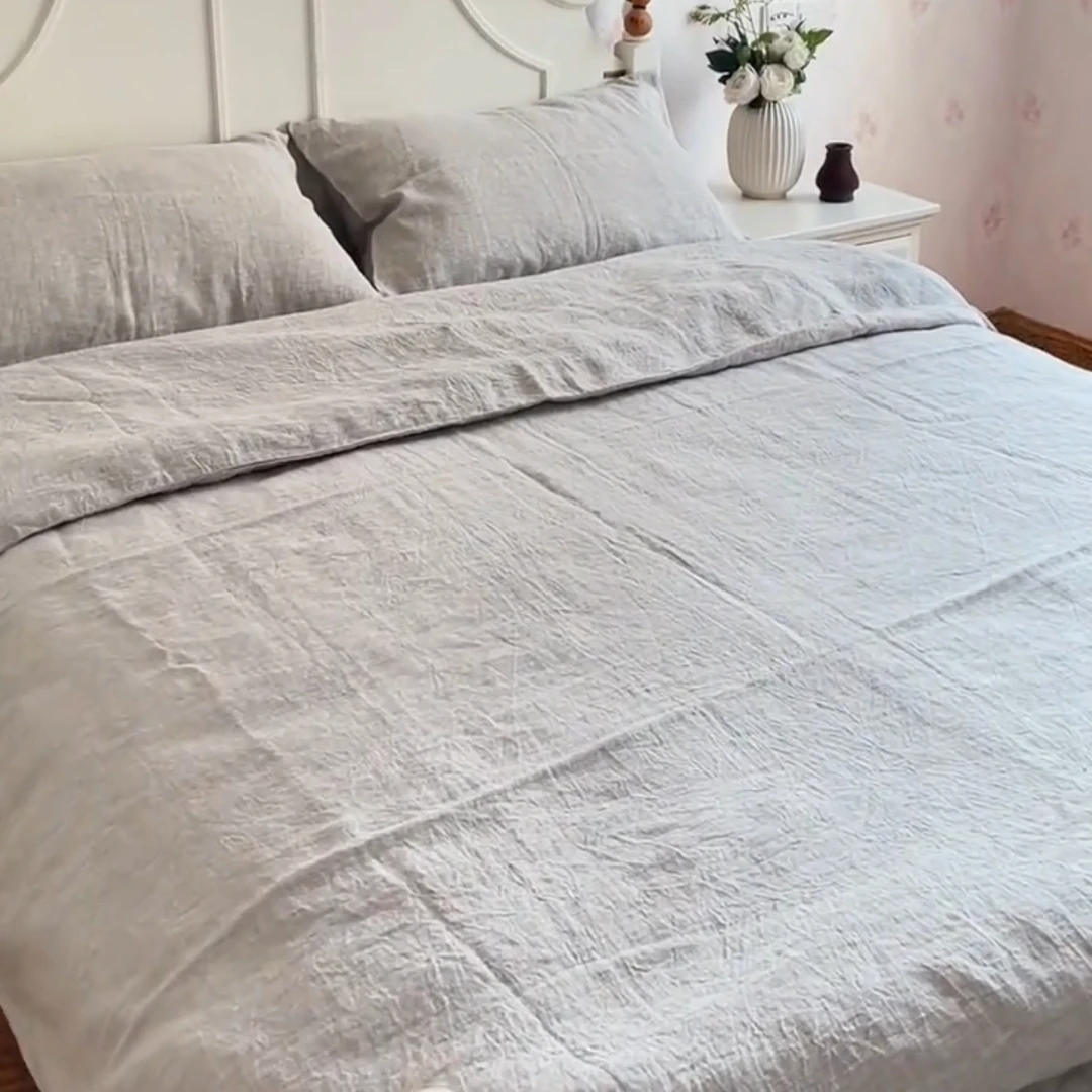 【镇店之宝】9支银灰色雨露汉麻  厚实古朴床单被套四件套
