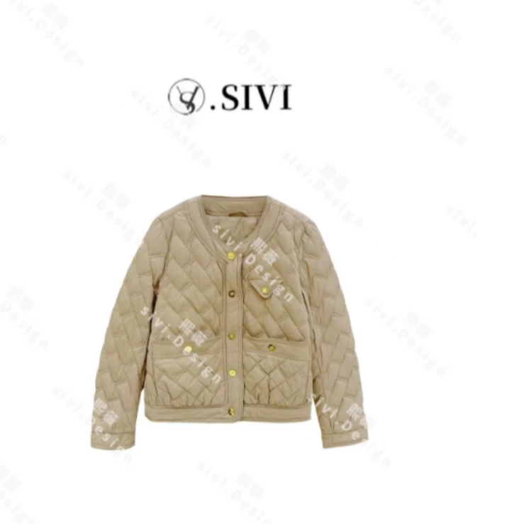 【熙薇品牌】2023冬季设计感高端时尚轻羽绒服宽松舒适外套F2319