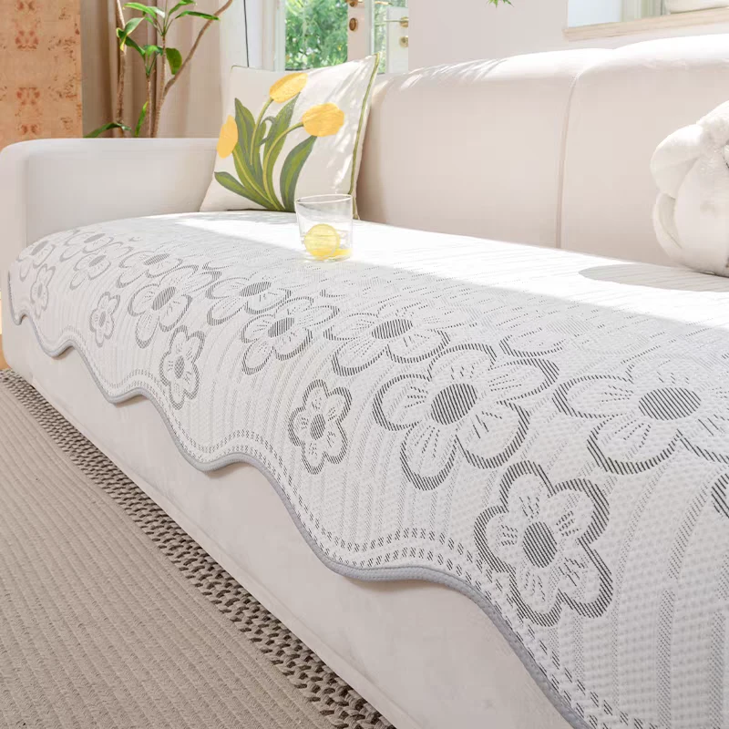 夏季凉感冰丝异形沙发垫防滑高级感沙发坐垫子盖布