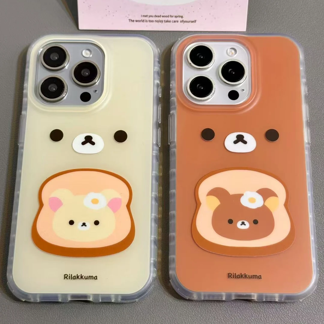 面包轻松熊适用苹果华为vivo小米oppo女款iphone15/16/14