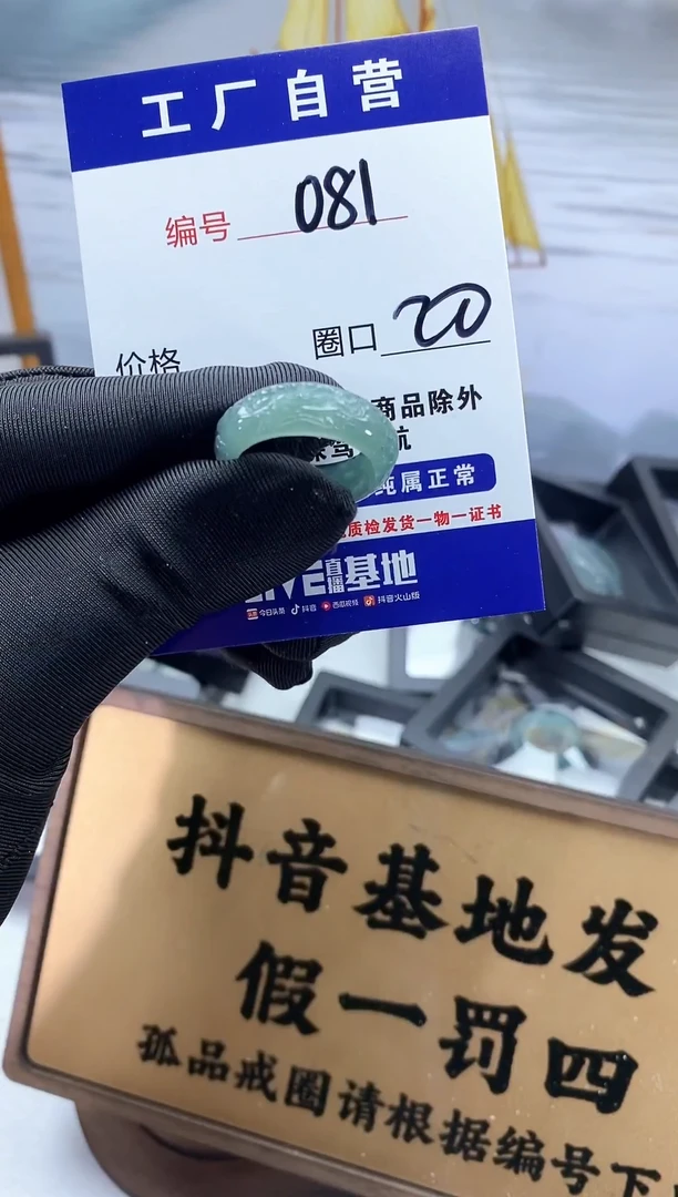 未镶嵌戒圈翡翠081