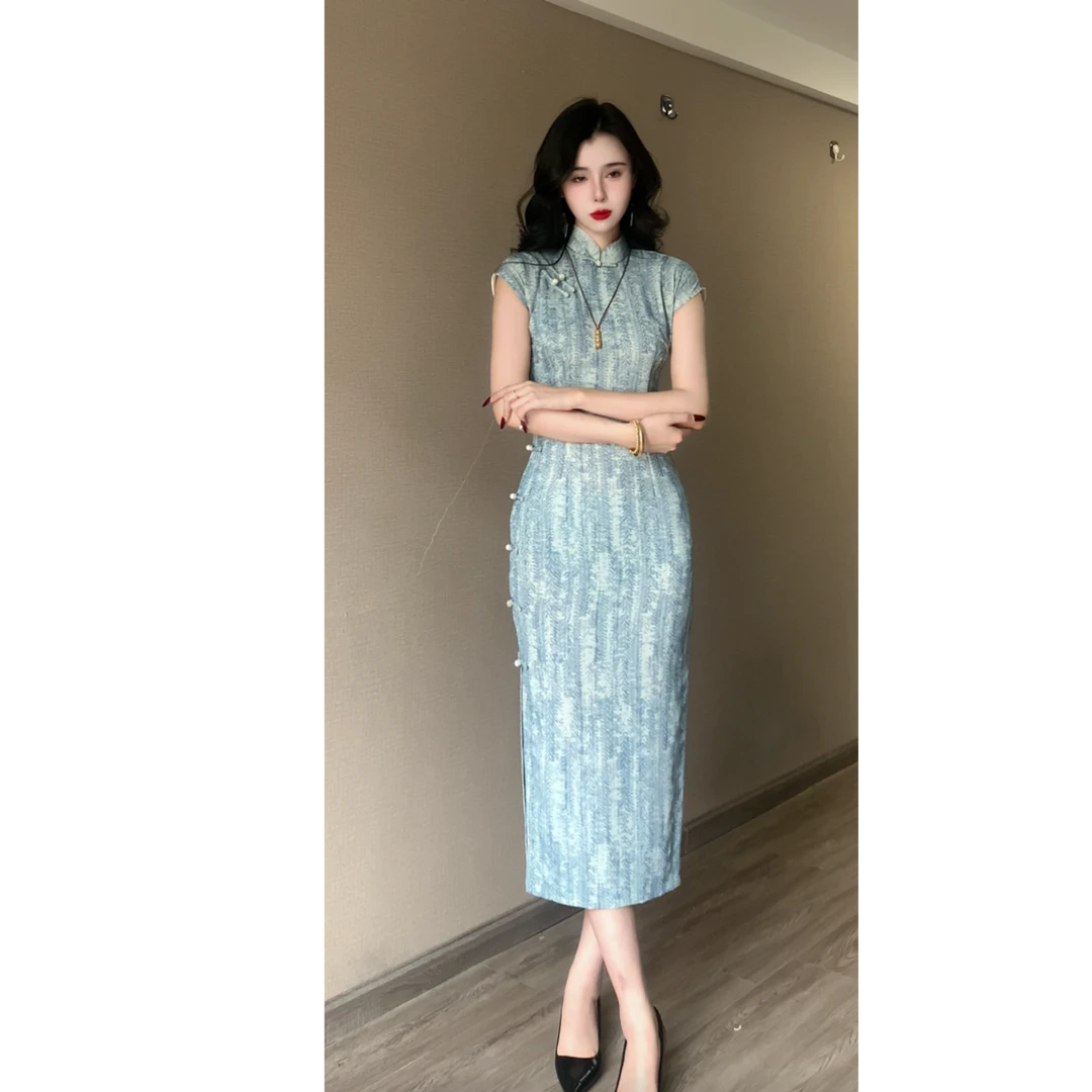 【风华录】绫曦2025春夏新款气质优雅日常修身旗袍裙