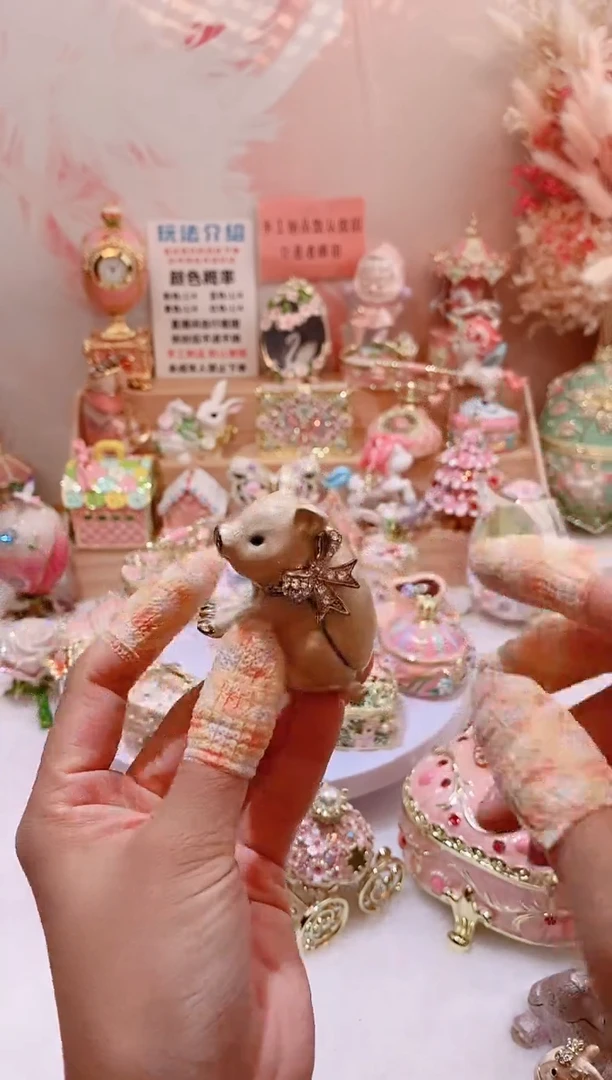 珐琅彩首饰盒摆件