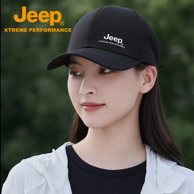 JEEP吉普零感百搭速干透气运动防晒休闲显脸小防晒透气男士遮阳帽