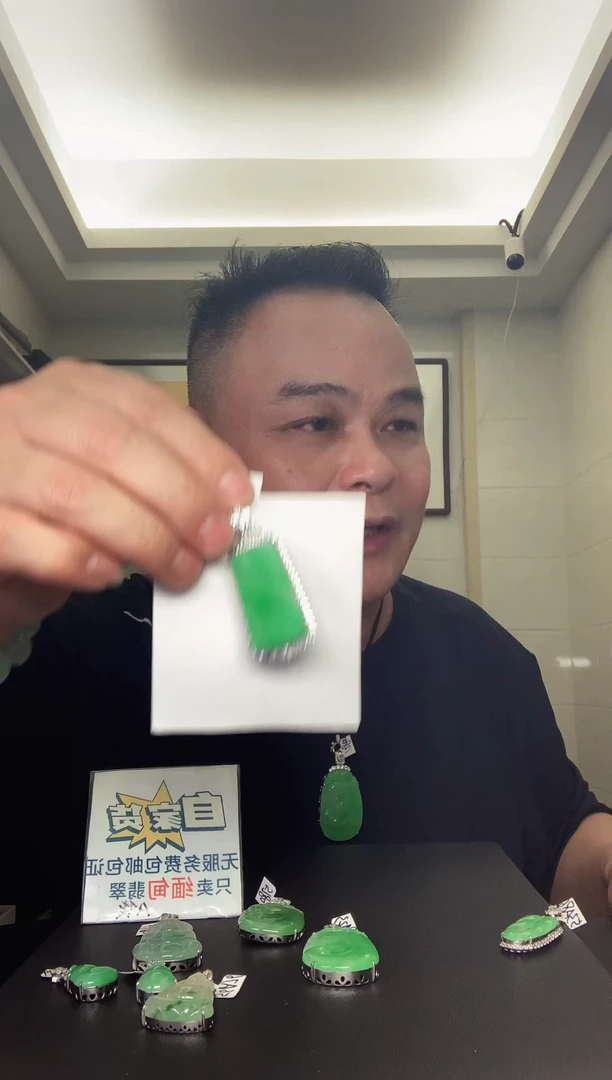 颈饰银S925镶嵌翡翠翡翠