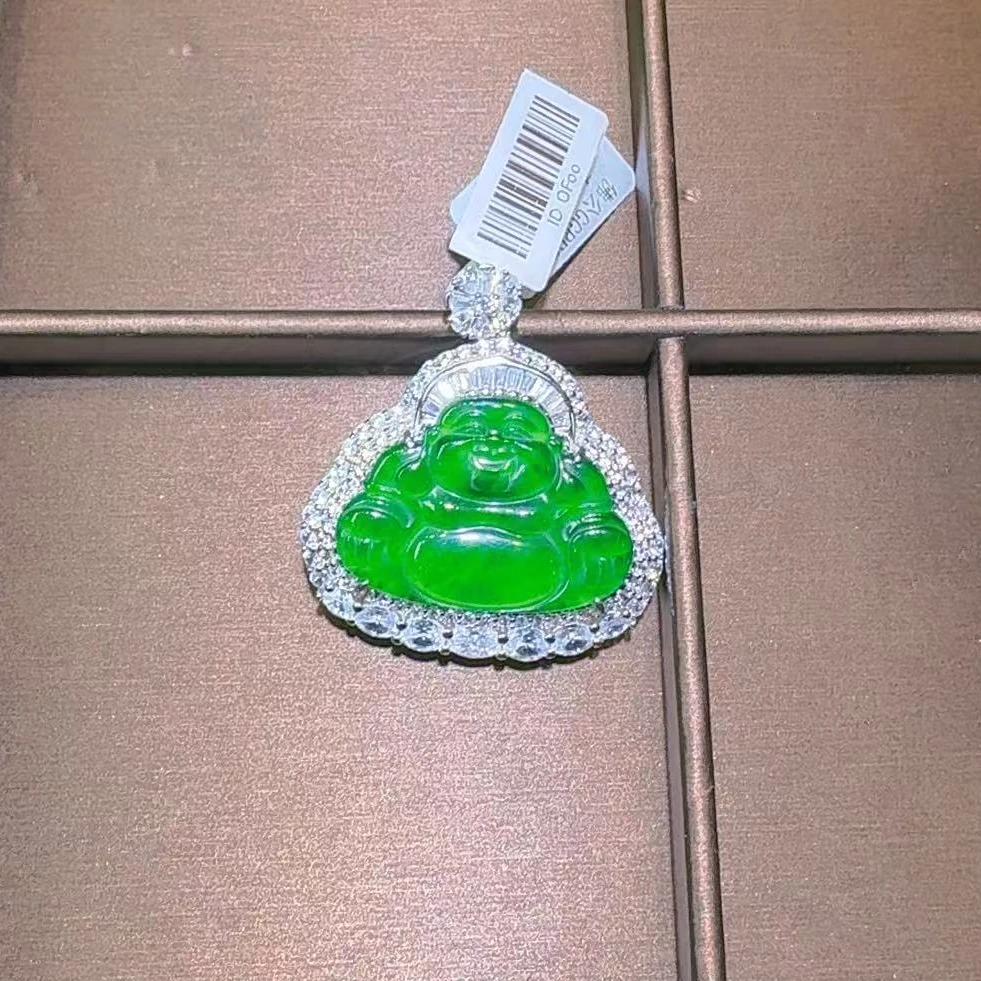 天然A货翡翠吊坠