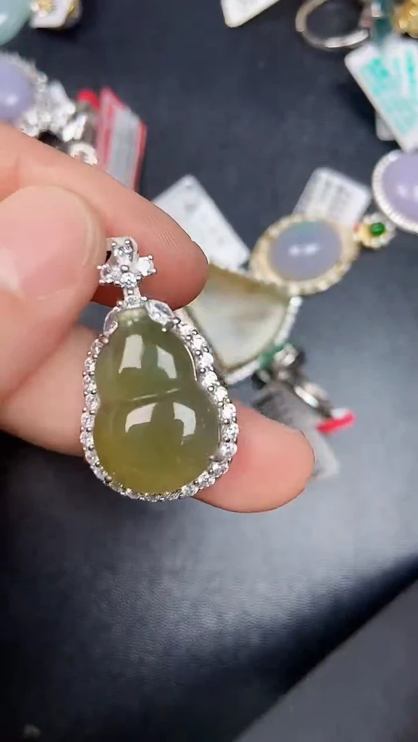 银S925镶嵌戒指翡翠3350