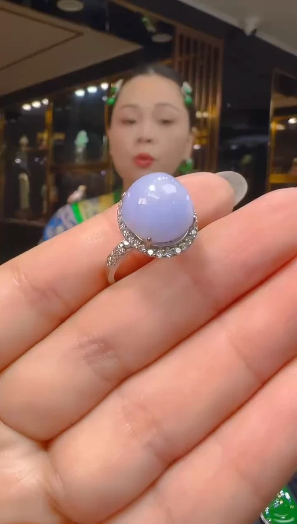 银S925镶嵌戒指翡翠022(多样性发货发其一)