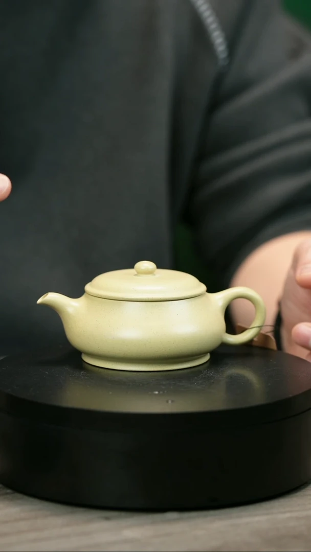茶壶紫砂无**对H2334范菊芳本绿光素明炉