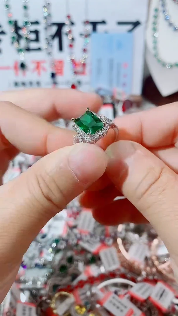 未镶嵌戒指祖母绿祖母绿