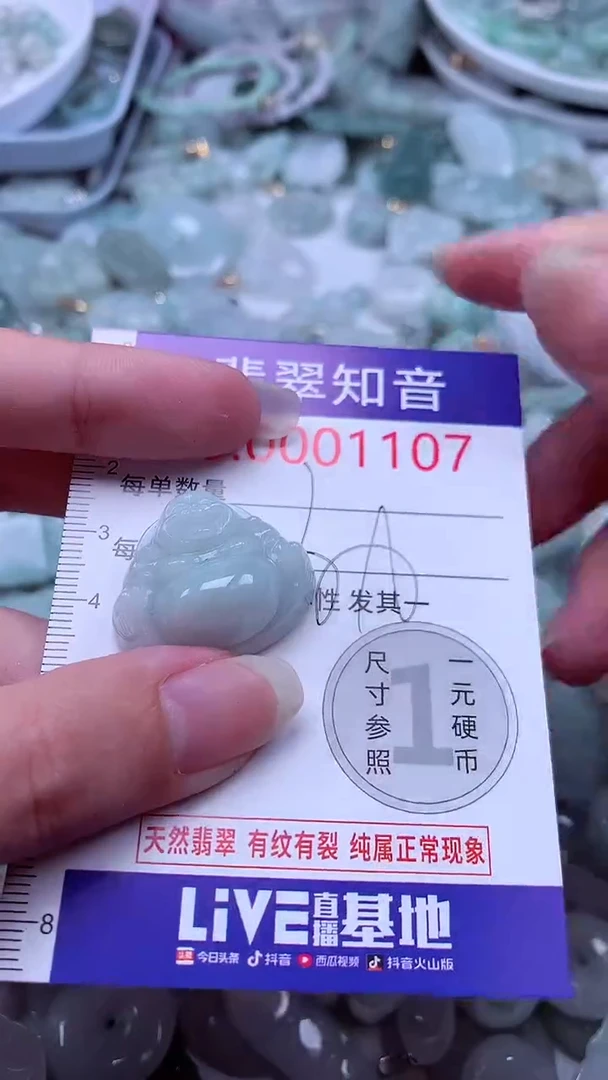 翡翠未镶嵌吊坠(不含链)1107