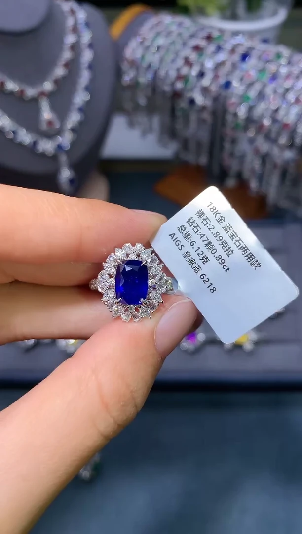 【闪购商品】蓝宝石戒指18K金镶嵌
