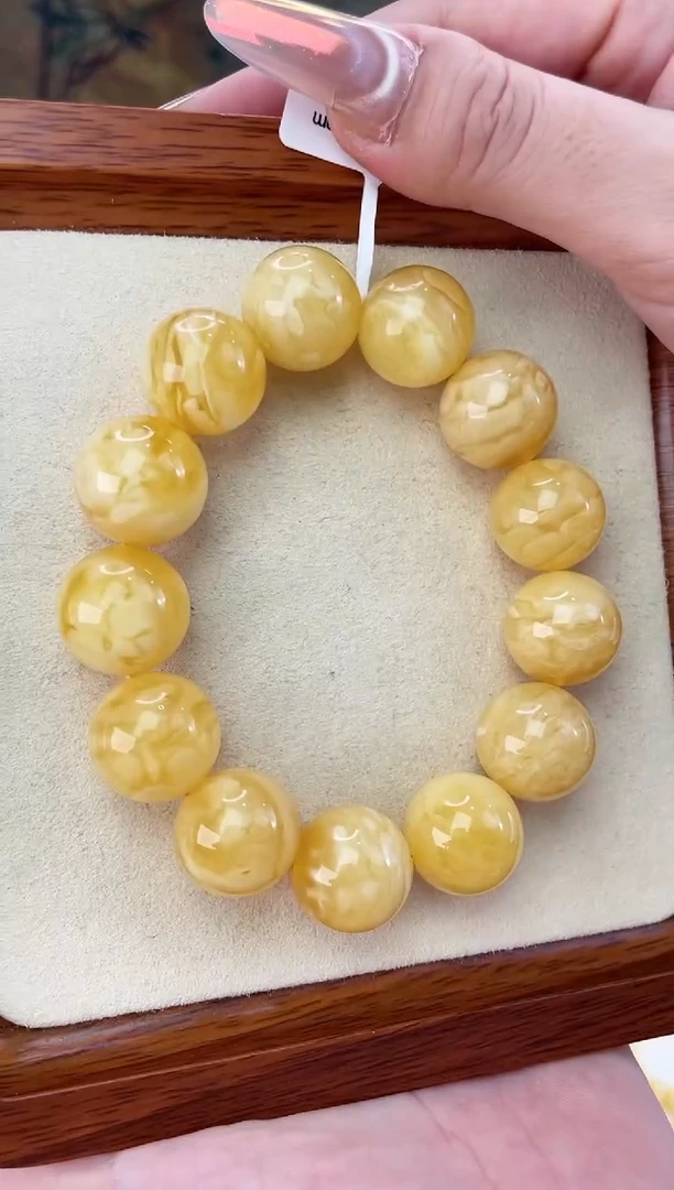 未镶嵌蜜蜡裸石手串