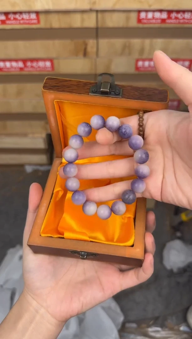 慈木器文玩阁紫白菩提单圈手串链接@@ys1005