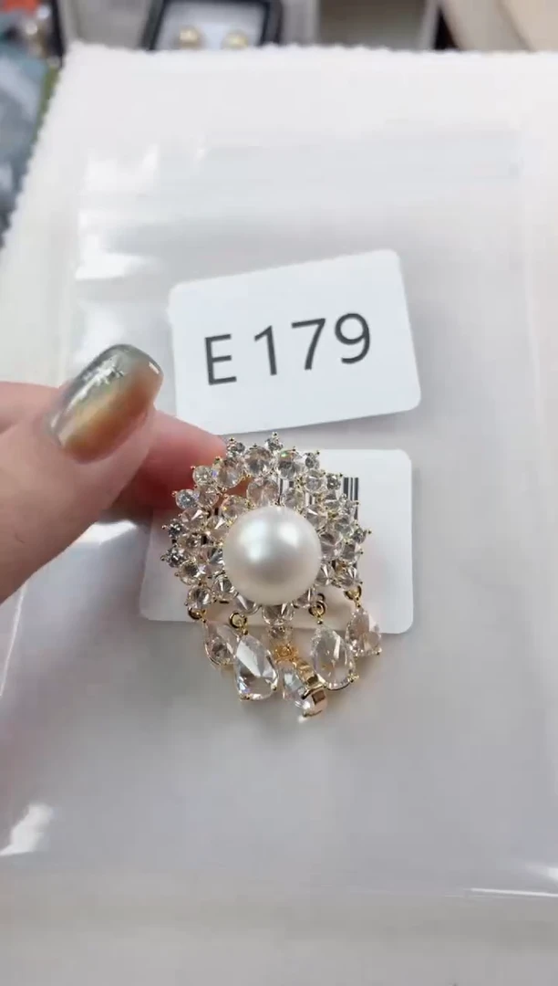 未镶嵌胸针海水珍珠E179