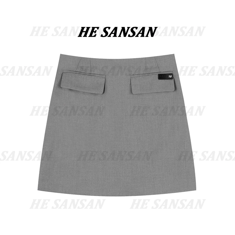 【SANSAN】高腰百搭显瘦气质休闲简约半身裙DY-4350