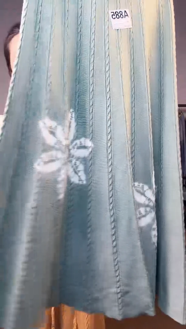 芋*大理青纱云染裙子