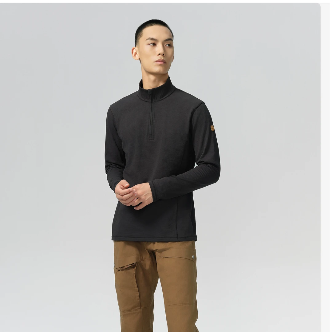 【捡漏就1件】Fjallraven/北极狐男款秋冬户外休闲半高领抓绒夹克