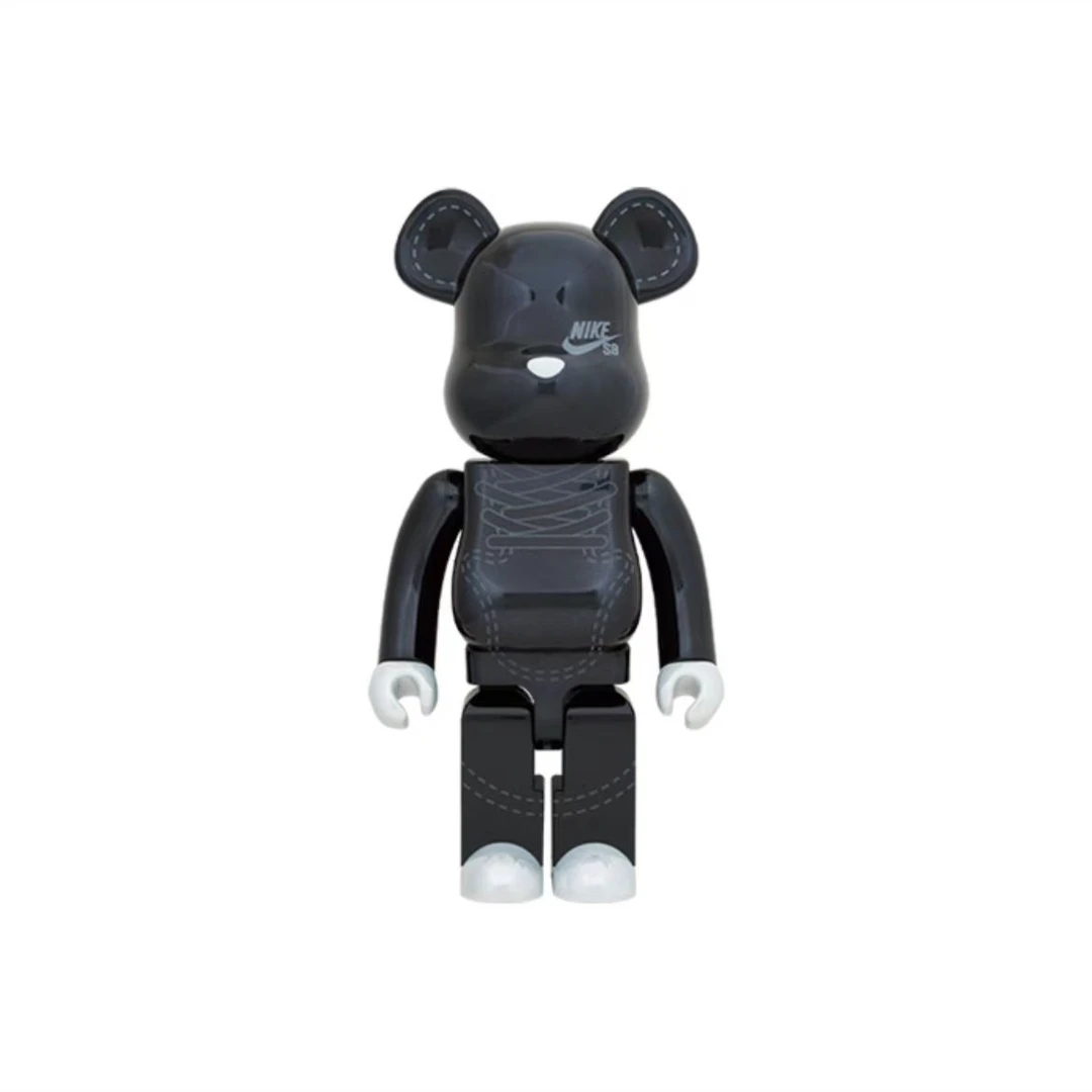 【山哥ST】bearbrick积木熊 NIKE电镀黑 400%