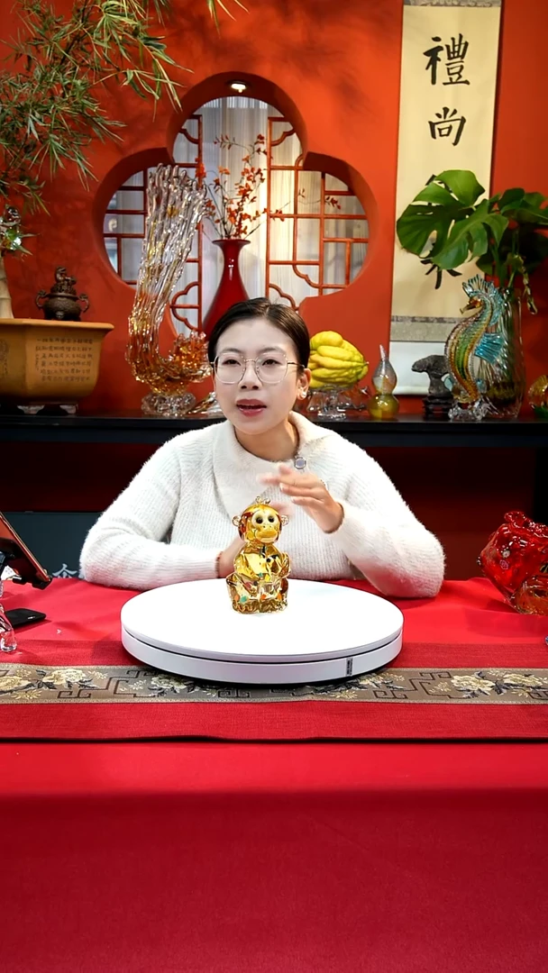 手工艺品琉璃小金猴