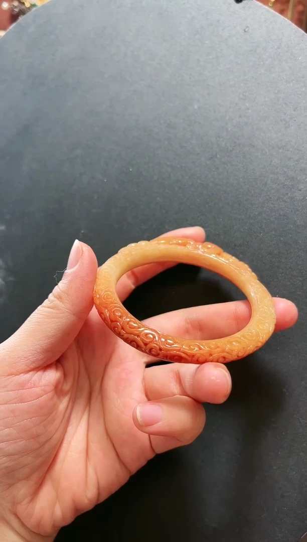 【闪购商品】翡翠手镯未镶嵌圈口53-54支持48小时鉴赏